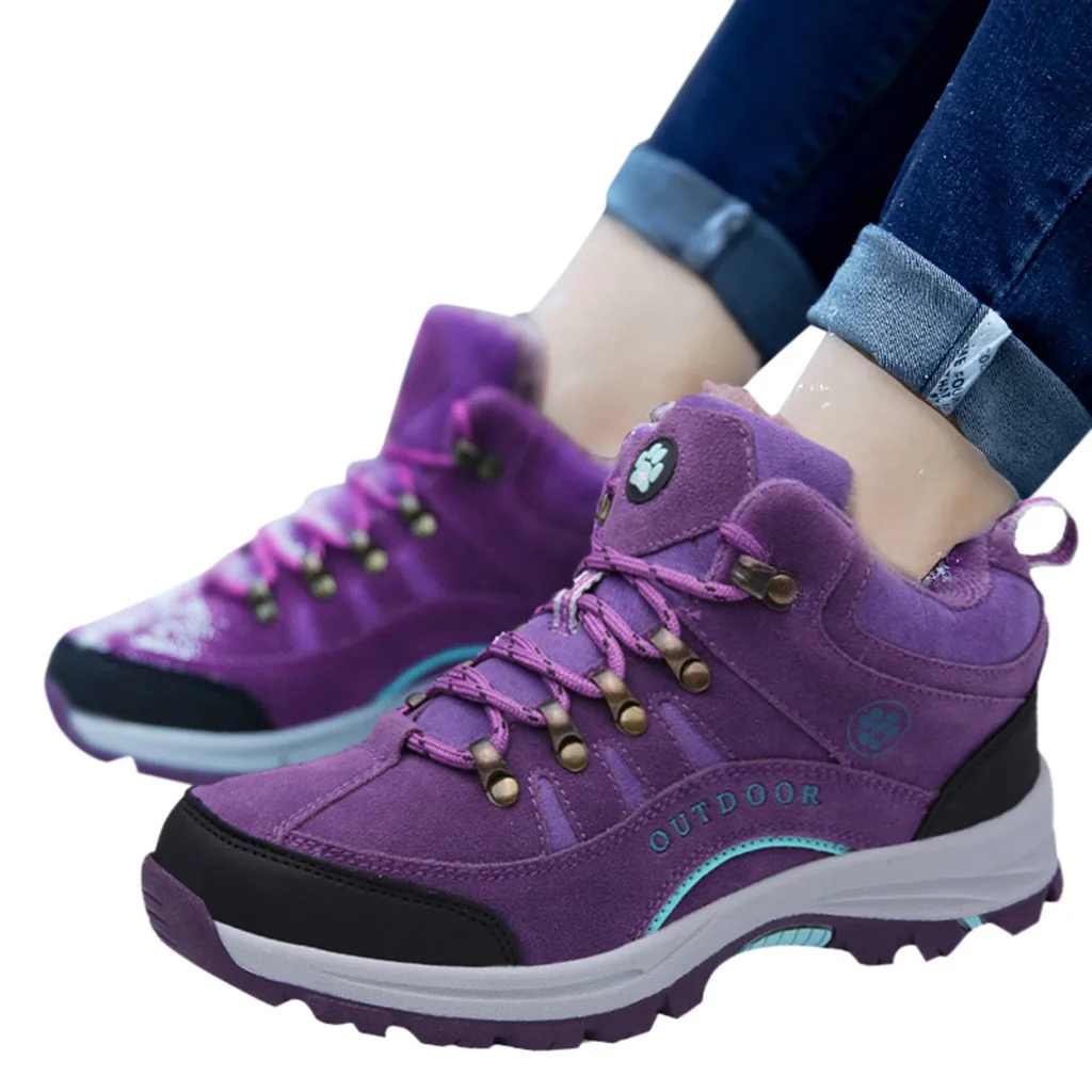 Пара зимних спортивных коротких ботинок с бархатом теплые зимние ботинки для