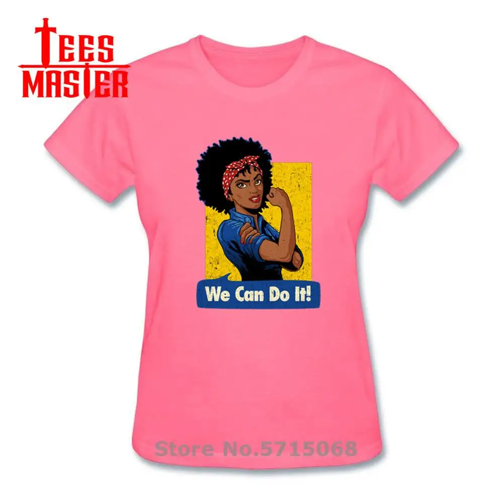 Camisa Tees We Can Do It Black Girl T shirt women Queen V2 femme equality girl power T-shirt Wonder tshirt camisetas | Женская одежда