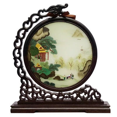 Ручная работа 100% шелк тутового шелковистая отделка Suzhou предметы для интерьера