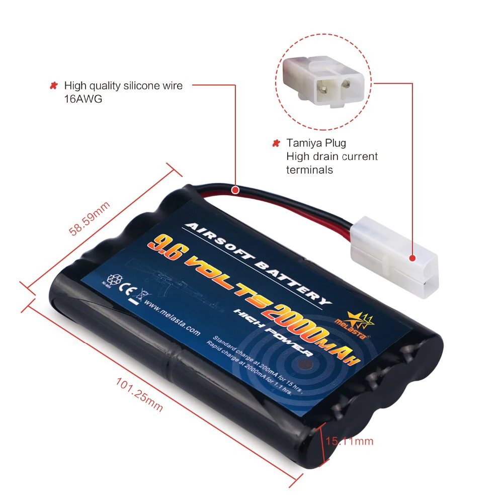 разъем tamiya 8s aa 96 v 2000mah nimh аккумулятор дл