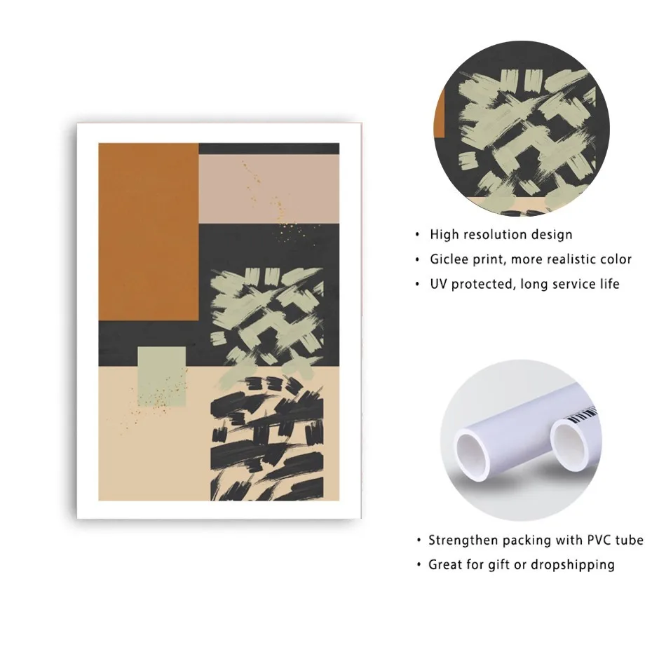 

Scandinavia Abstract Geometric Wall Art Canvas Painting Gallery Painting Modern Interior Home Room Unframed