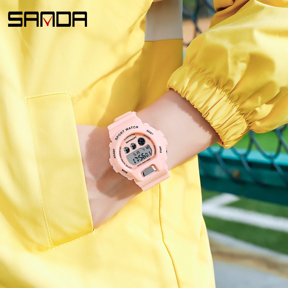 

SANDA Fashion Outdoor Sport Watch Men Multifunction Watches Alarm Clock Boy girl 5Bar Waterproof Digital Ms Watch reloj hombre