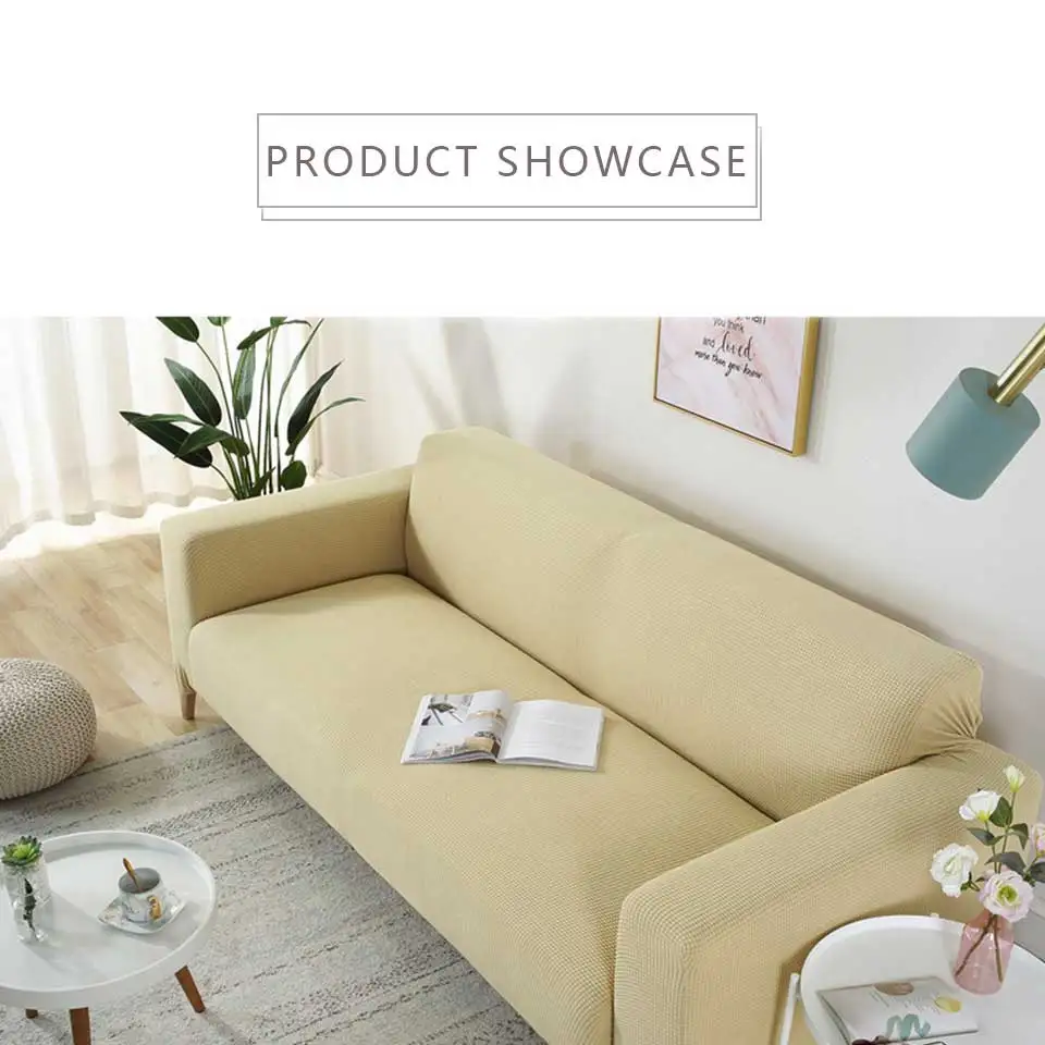 

Sofa Cover Corn Kernels Fleece Funda Sofa Pineapple Grid Elastic Ins Universal All-inclusive Solid Couch Cover Home Accessories