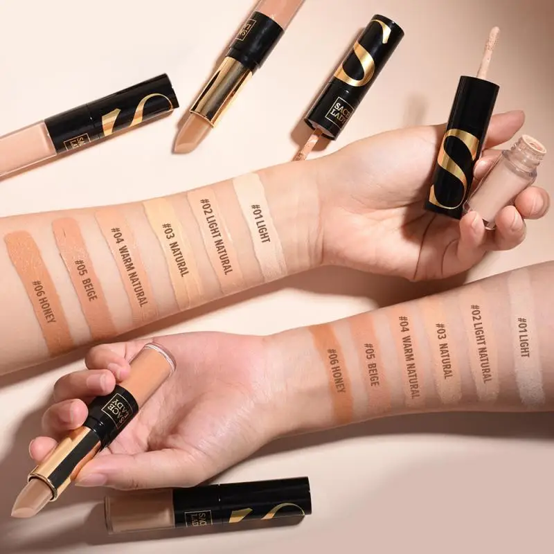 

2 In 1 Concealer Cream Concealer Stick Waterproof Long Lasting Moisturizing Natural Makeup Cover Acne Marks Spots Conceal TSLM2