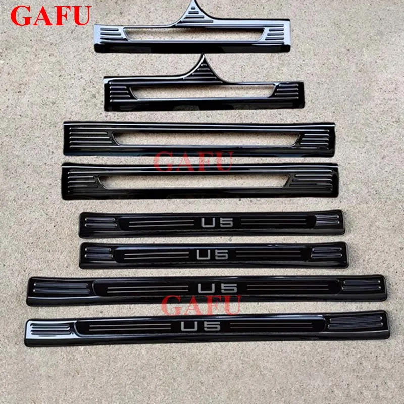 

Car Sticker for Aiways U5 Accessories Door Sill Scuff Plate Welcome Pedal Stainless Steel Protector Car Styling