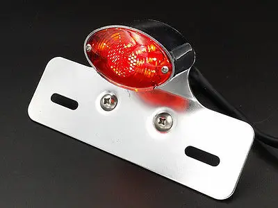 

LED Brake Tail Light License Plate Bracket Holder for Cruiser Chopper ATV Cafe Racer