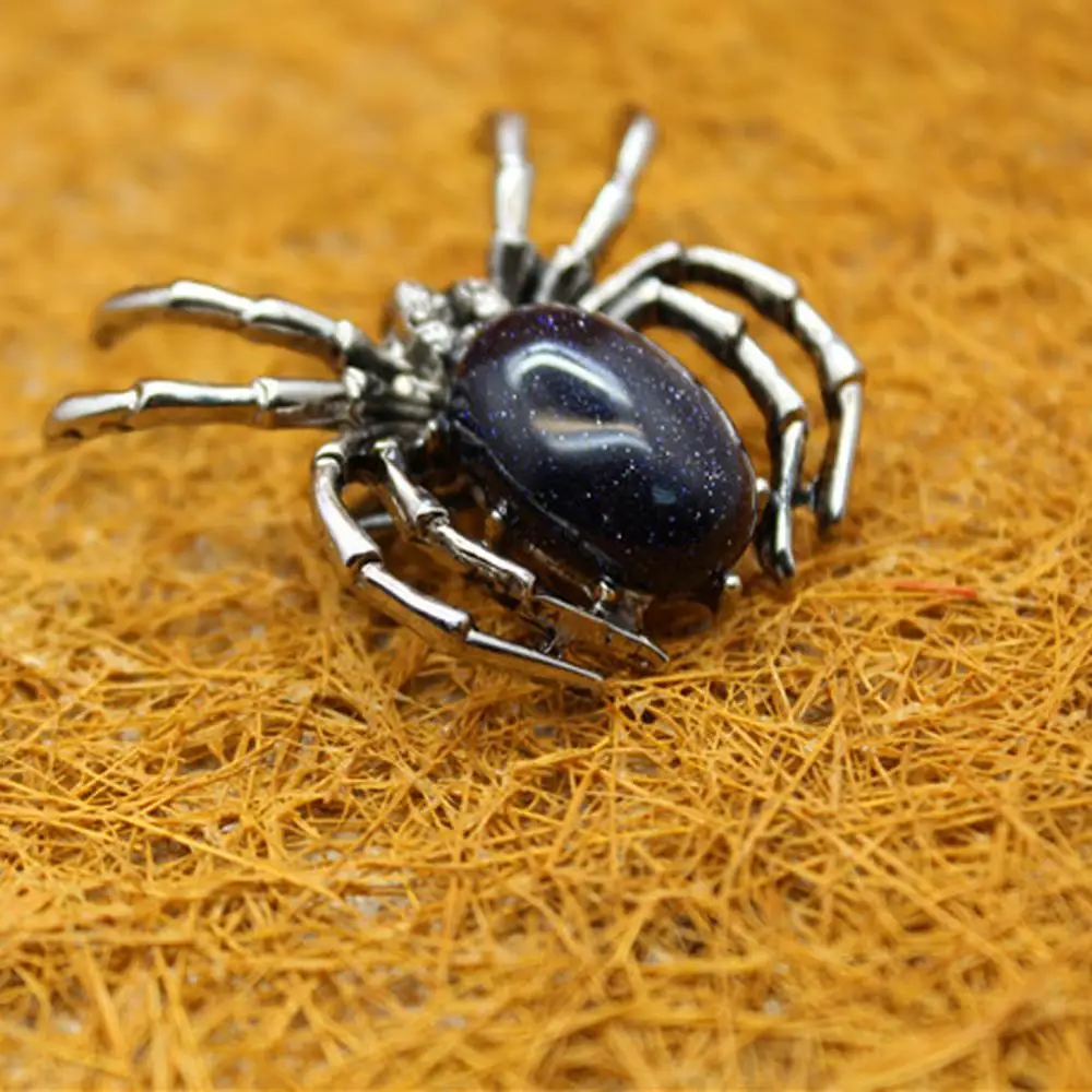 

6 шт. натуральный камень, аметист, животное Броши пауки, булавка, искусственный маятник, амулет, ювелирные изделия, подвеска вечерние, женский подарок