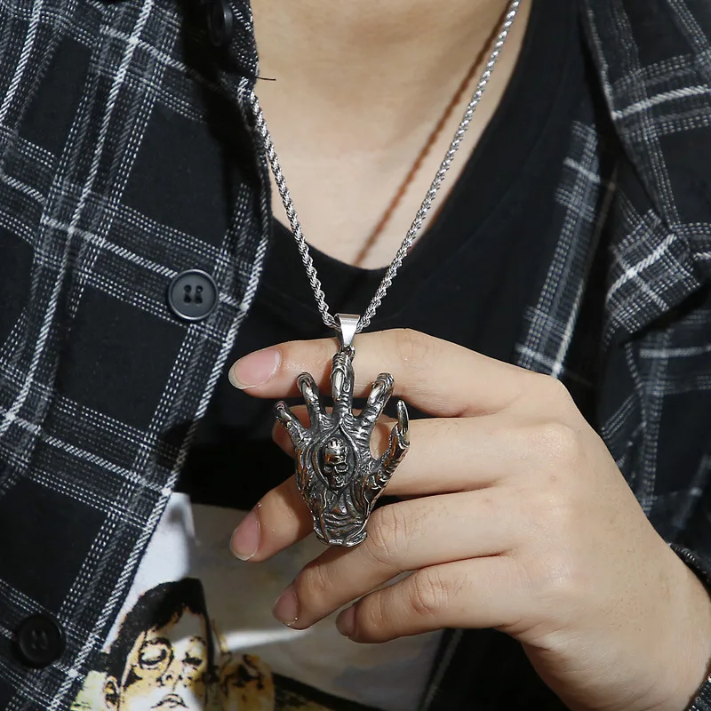 Ожерелье в стиле панк с волшебными крапанами мужской властный ретро кулон виде