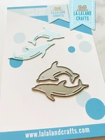 a pair marine dolphin 2021 arrival new metal cutting dies scrapbook diary decoration stencil embossing template diy greeting