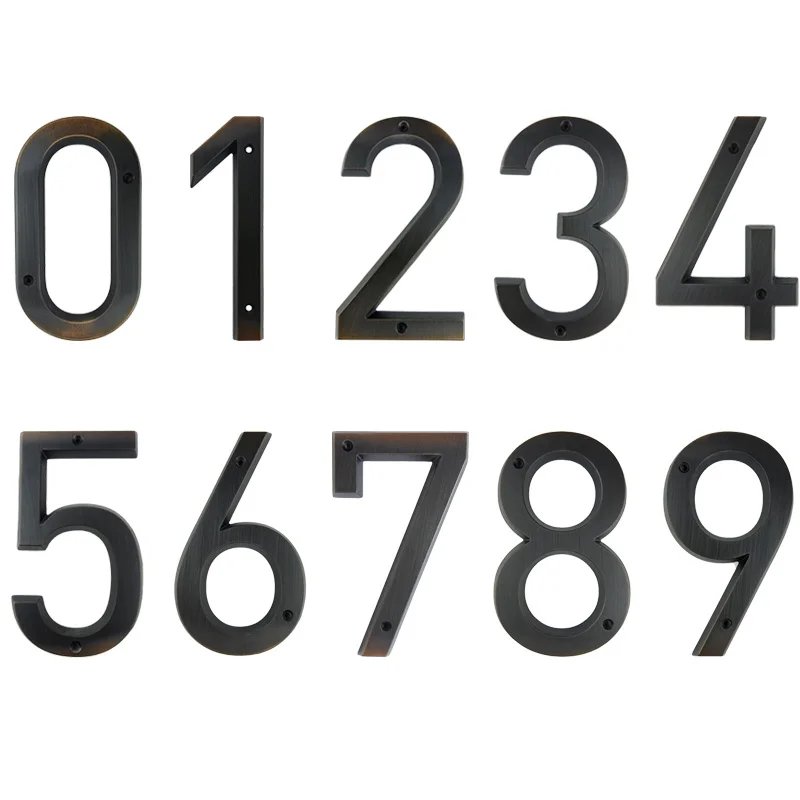 Большой 3D номер дома домашний адрес Номера для цифровая дверь наружный знак 6