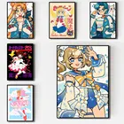 Мультяшный плакат Сейлор Мун, японское аниме, псевдо Сакура, плакат, настенная Художественная печать, Картина на холсте для детской комнаты, Декор для дома