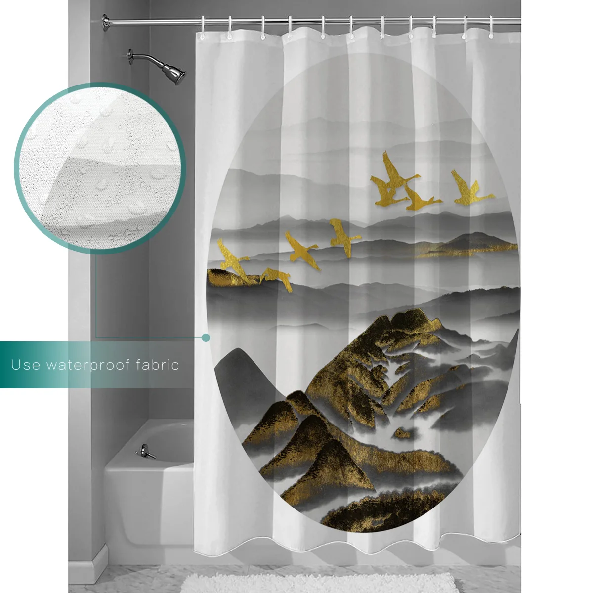 Птица горного пика золотые и черные пики иллюстрация пейзажа эффектная