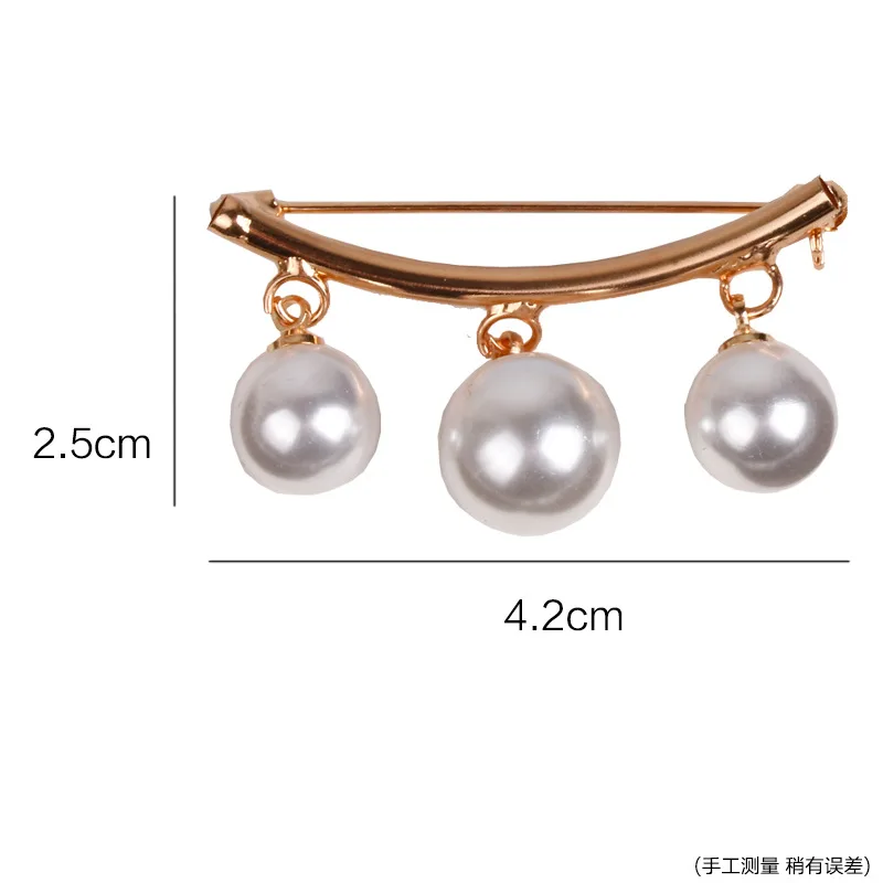Золотая жемчужина с фиксированным ремешком шарм булавка брошь зажим для свитера