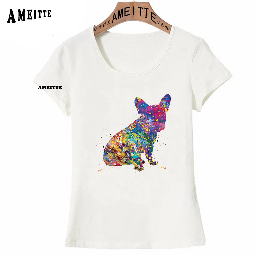 Красивая панель в форме французского бульдога цветные акварельные летняя модная