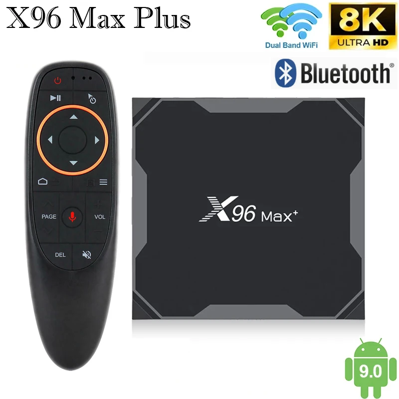 

X96 Max Plus Android 9.0 Smart TV Box Amlogic S905X3 Quad Core 4G 32G/64G 2.4G&5.0G Dual WIFI BT4.0 8K HD Set-Top Box PK X96 MAX