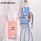 Чехол для iPhone 11, 7, 8 Plus, Pro MAX, SE, X, XS, XR, 12 Mini, оригинальный, с именем на заказ, мобильный телефон прописными буквами