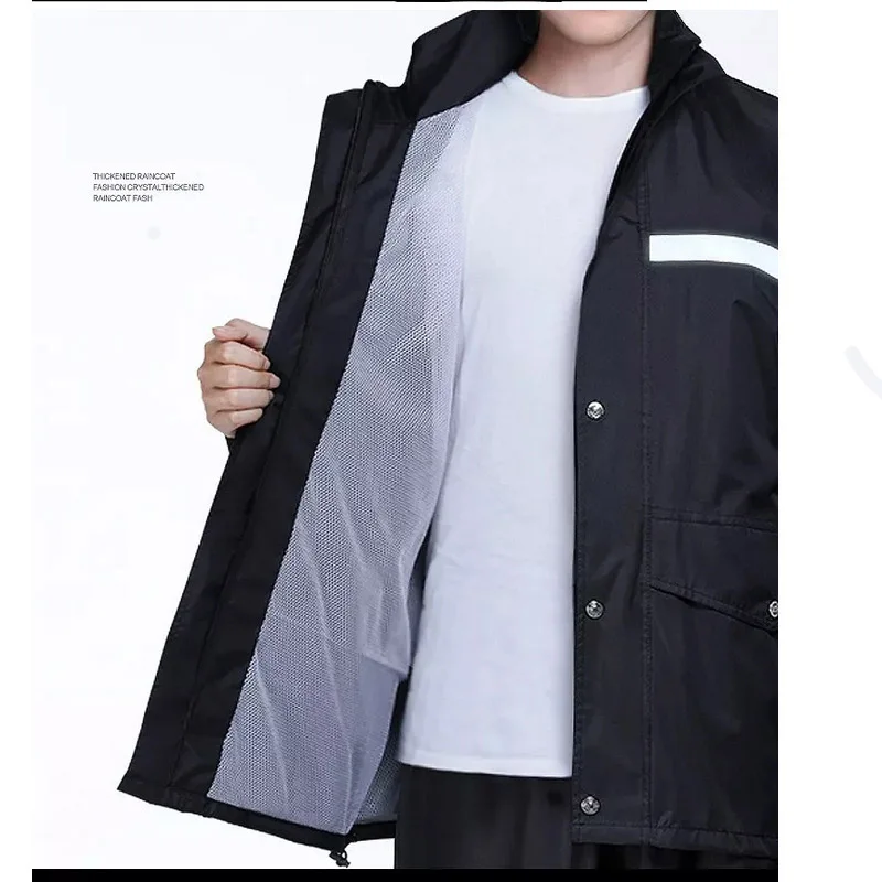 Модный безопасный светоотражающий дождевик комплект дождевых брюк с разрезом