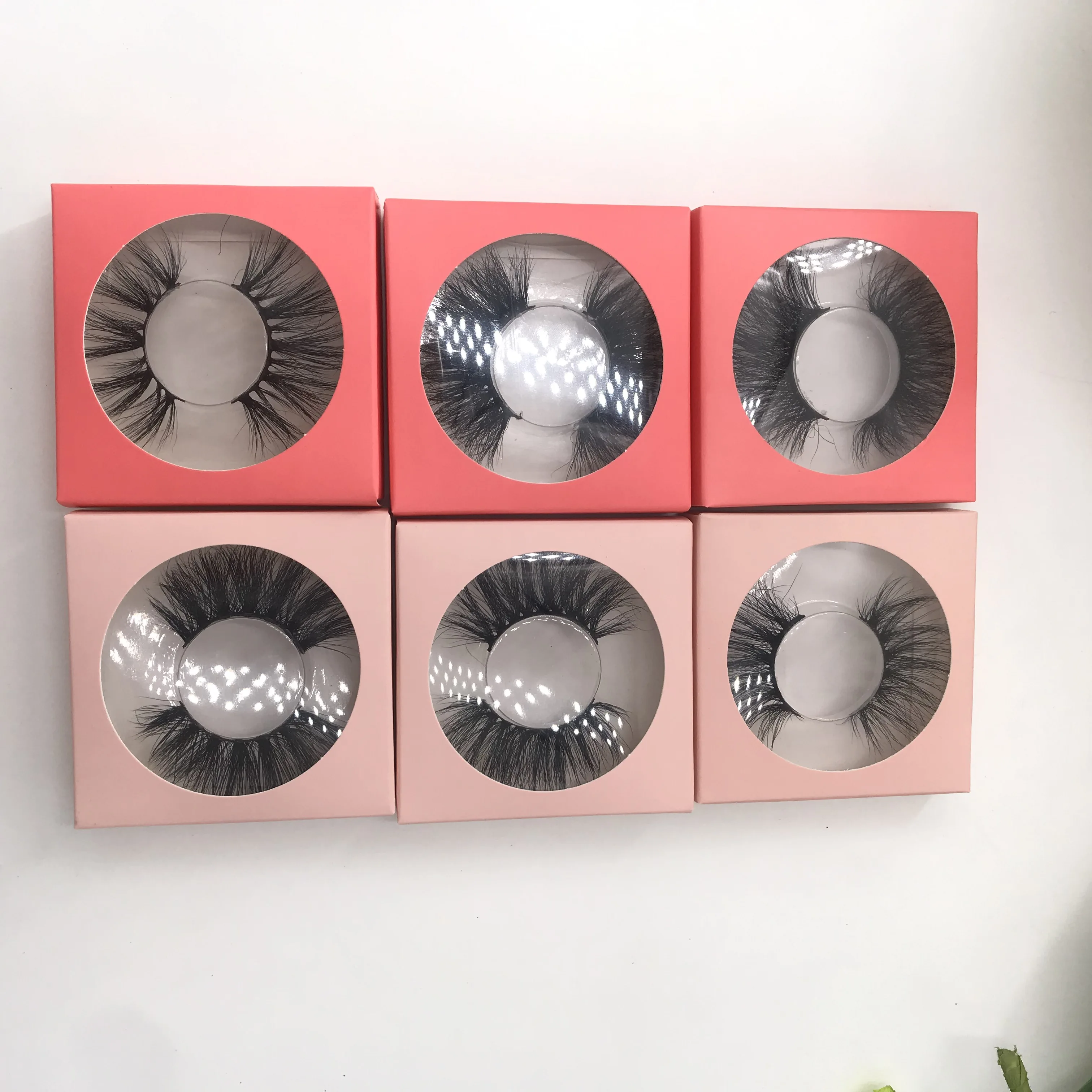 Норковые 5D ресницы 6 парт/Лот пушистые короткие красивые индивидуальная розовая
