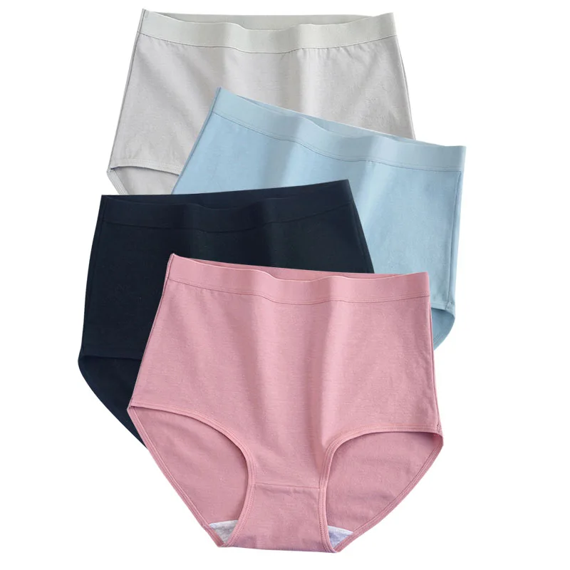 6pcs Women's underwear cotton Panties high waist high quality lingerie breathable wholesale large size 40-90kg cute Briefs