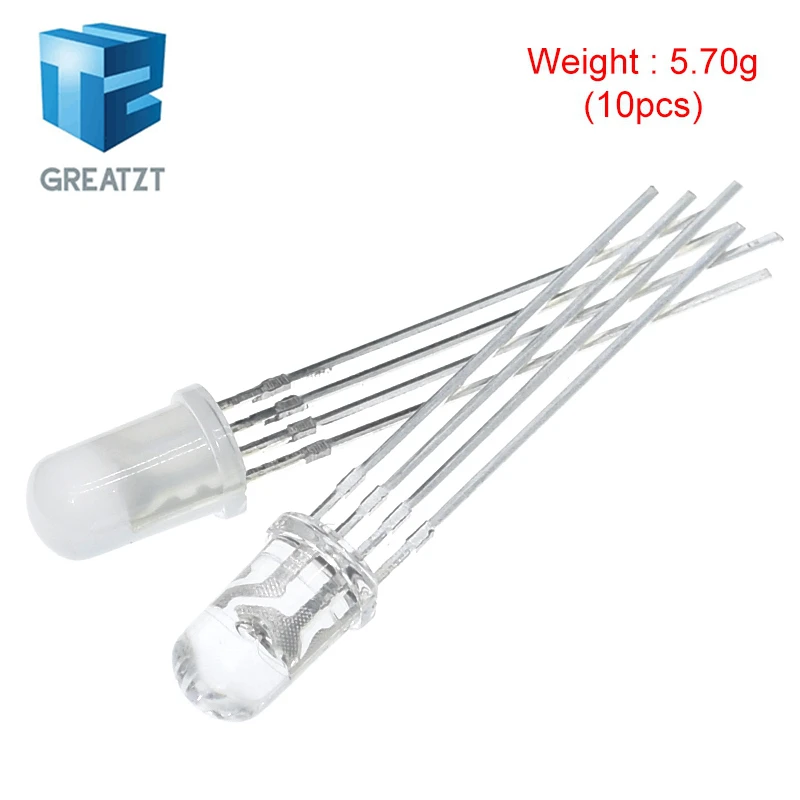 GREATZT 20 шт. 5 мм RGB LED общий катод/общий анод трехцветные излучающие диоды f5