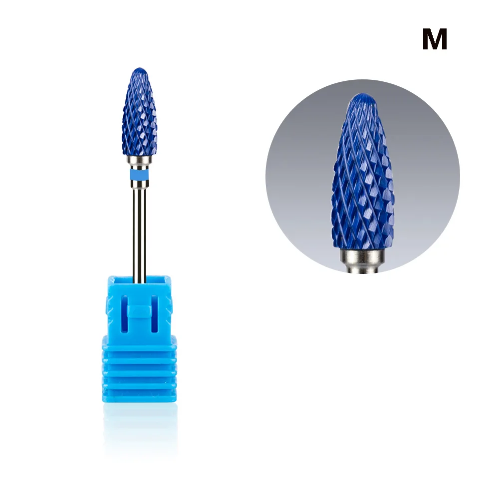 Blue-M Dmoley керамический фреза для ногтей, сверло для маникюра, электрическая пилка для ногтей, гель для удаления напильников, инструменты для дизайна ногтей - Цвет: Blue-M