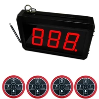 wireless pager restaurant waiter calling system with call transmitter button and display receiver 433mhz
