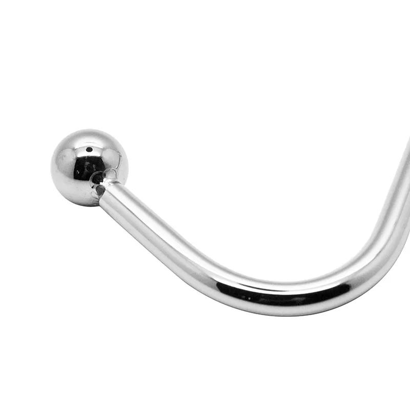 Размера плюс Нержавеющая сталь металлический крюк с 1 Анальные шарики анальный