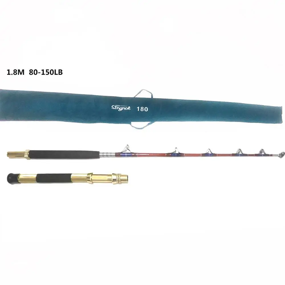 80-150LB Singnol 1,8 м, 80 фунтов, 150 фунтов, 300 фунтов, большие рыболовные удочки для ловли рыбы, глубоководная Троллинг, Акула, лодка, удочка для морской рыбалки, Pesca Peche - Цвет: 80-150LB