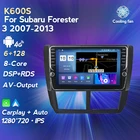 Автомобильный радиоприемник для Subaru Forester 3 SH Impreza 2007-2013, видеоплеер, Android мультимедийный плеер, навигация GPS Carplay WIFI 4G BT