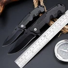 Взрывобезопасный большой и маленький складной нож с черной алюминиевой ручкой, полевой охотничий нож для выживания и самообороны, уличный нож s