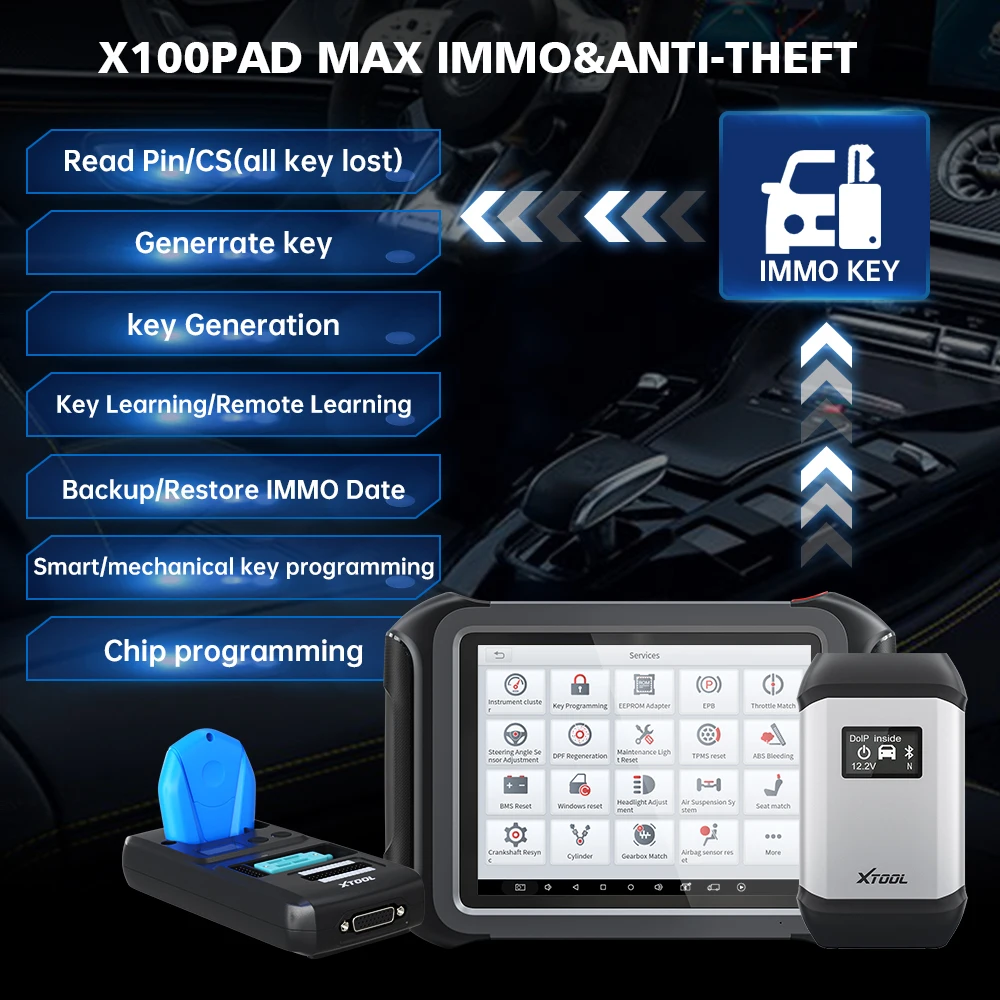 XTOOL X100 MAX OBD2 Диагностика всех систем 30 функциональных ключевых программирующих