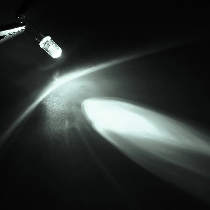 50 шт./лот Светодиодный светильник 5 мм белый желтый красный синий зеленый круглый