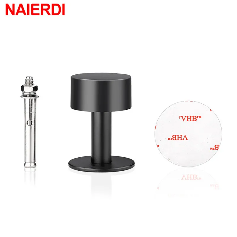 Резиновый дверной ограничитель NAIERDI из нержавеющей стали без отверстий