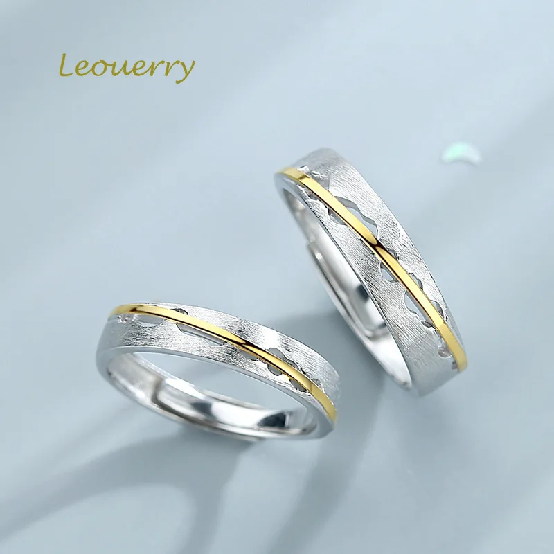Leouerry оригинальный душа Коврики парные кольца &quotлюбовь&quot 925 пробы цвет