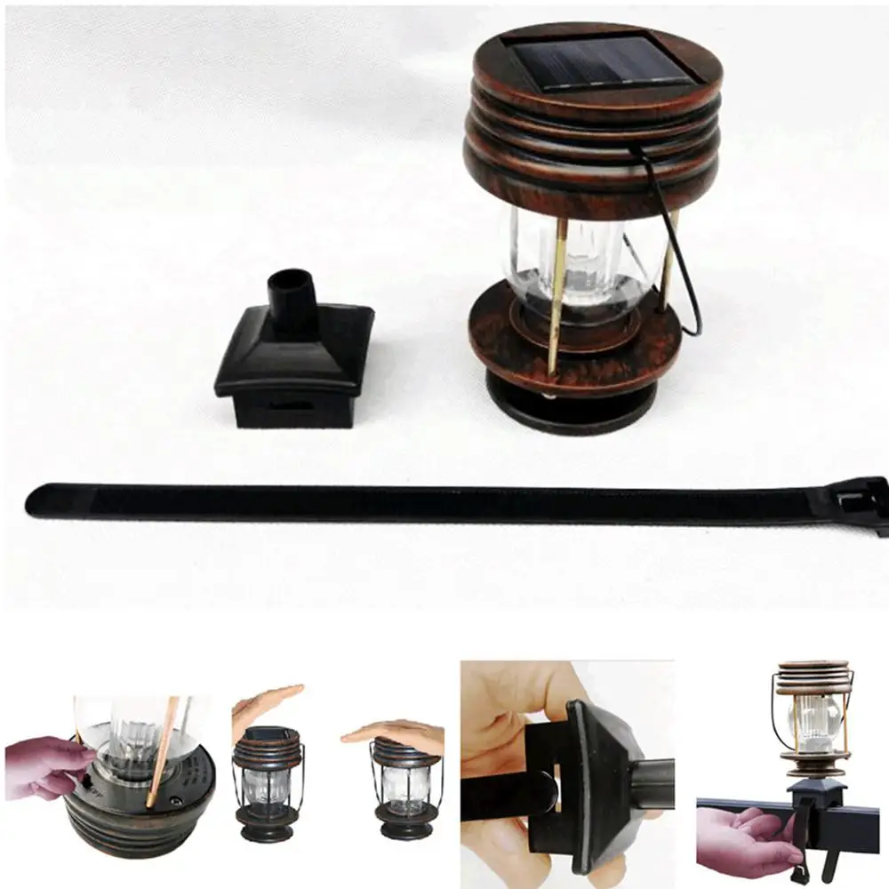 2 шт. светодиодный Ретро винтажный Солнечный свет подвесной фонарь подсветка для