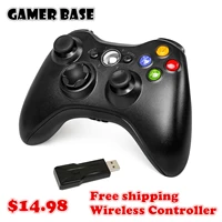 for xbox 360 gamepad 2 4g wireless controller with pc receiver for windows 7810 dual vibration joystick wireless controller