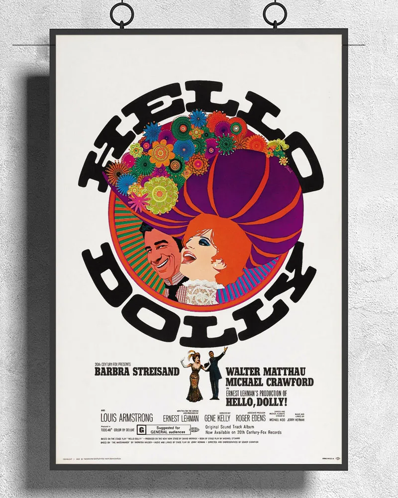 L287 HELLO DOLLY фильм Бродвей музыкальная шелковая ткань плакат искусство Декор