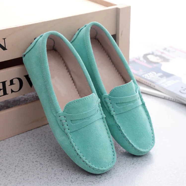 

Women Shoes 2021 Genuine Leather Women Flat Shoes Casual Loafers Slip On Women's Flats Shoes Moccasins Lady Driving Shoes