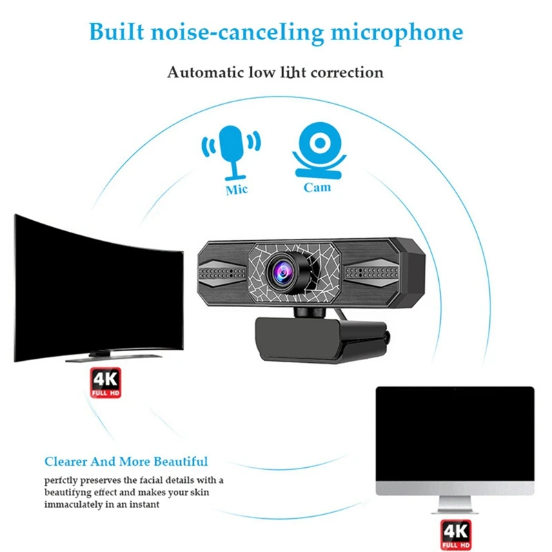 

Computer Camera 4K Resolution 8 Million Pixels Conference Live USB Class Network HD Camera Free Driver