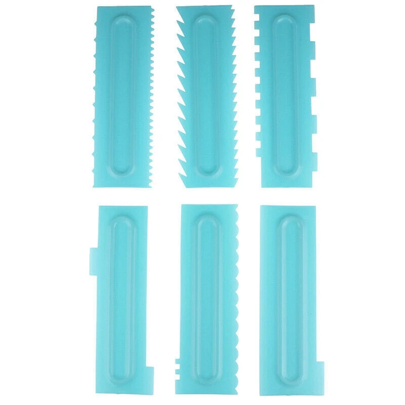 Pastry Cake Decorating 1Set Comb Icing Smoother Baking Scraper Silicone mold |