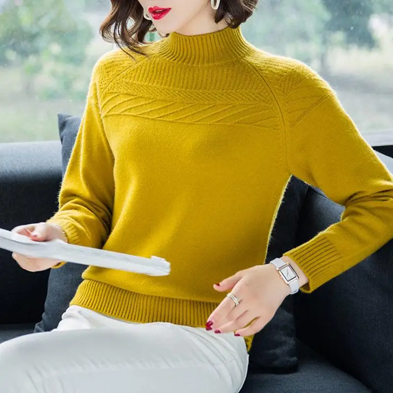 WTEMPO Fashion Women Turtleneck Winter Sweater Autumn Long Sleeve Pullover Knitted Sweaters Pullovers Female Tops 2019 | Женская одежда