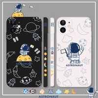 kawaii universe astronaut space art japanese phone case for iphone 11 12 pro max xr xs max 7 8 plus x 7plus case cute soft cover