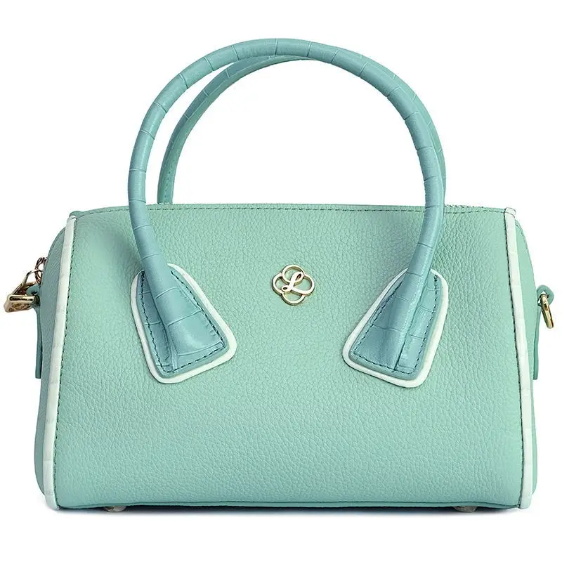

Niche design factory made new head leather one shoulder straddle Boston women's bag