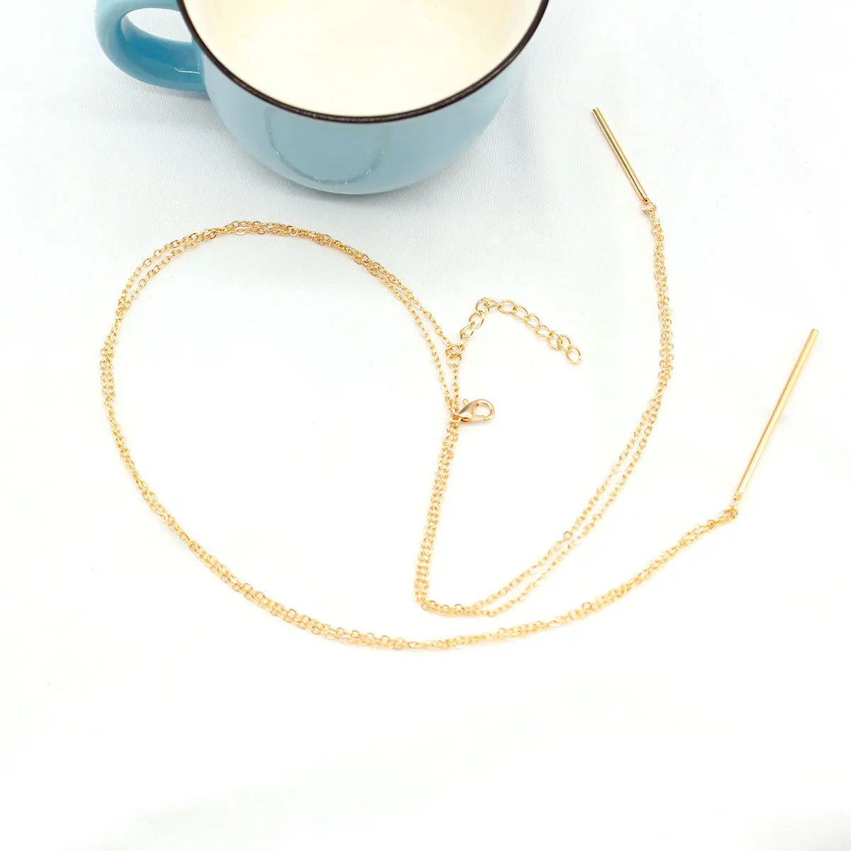 Женское креативное ожерелье до ключицы длинное многослойное с кулоном из