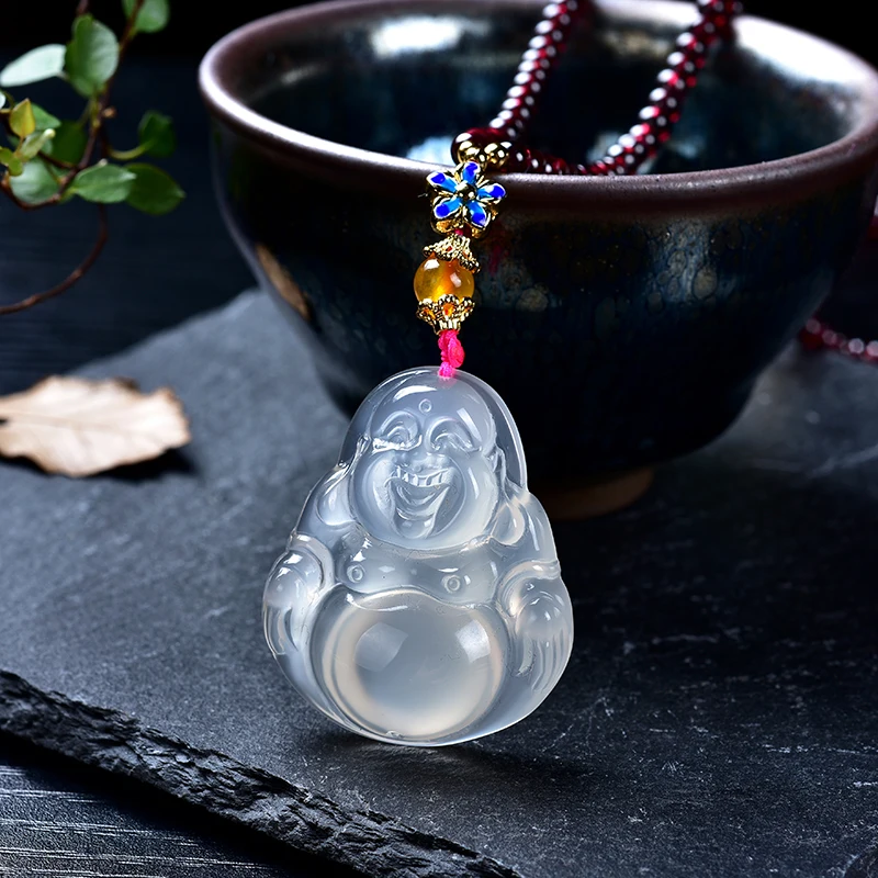 Ожерелье с подвеской из натурального зеленого изумруда для мужчин и