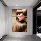 Современные настенные художественные картины с 3 панелями, домашний декор, парикмахерский постер для парикмахерской, плакаты для парикмахерских, HD печатная рамка для рисования