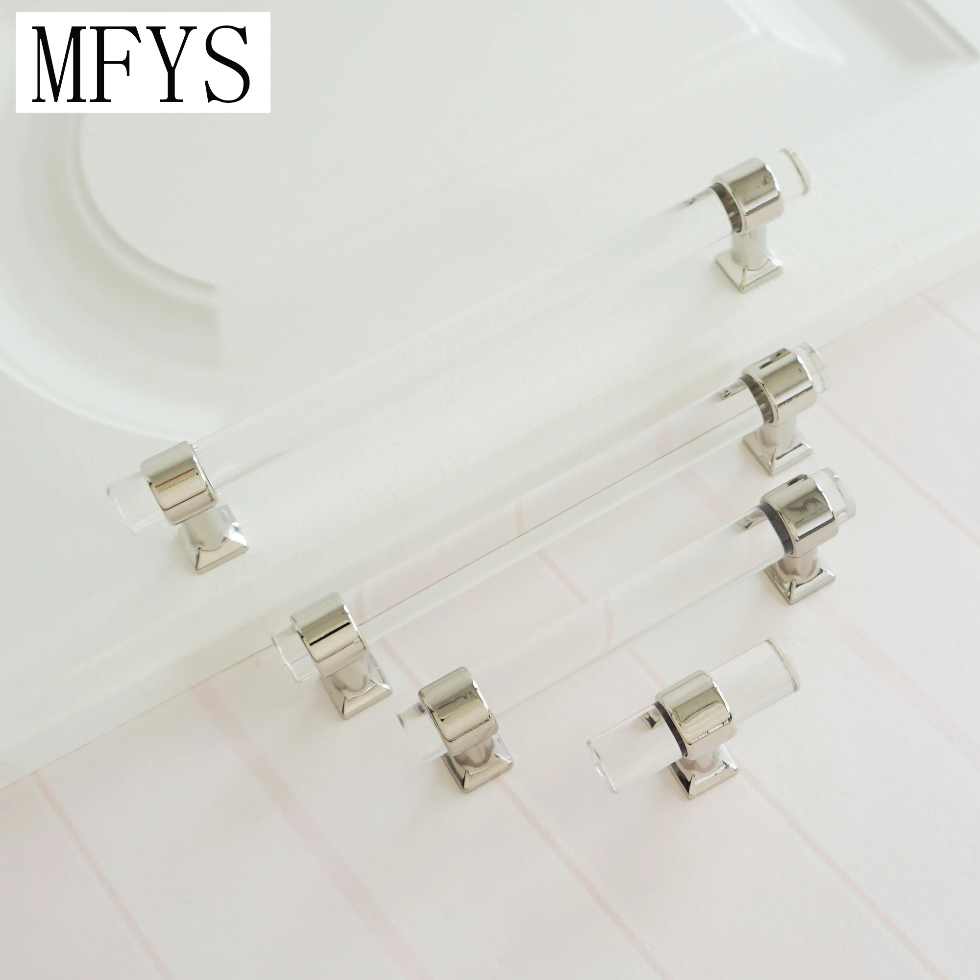 Акриловые ручки для ящиков MFYS 3 78 дюйма в современном стиле Т образная ручка