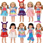 2021 Новое винтажное платье для куклы 14,5 дюймов Wellie Wisher и 32-34 см