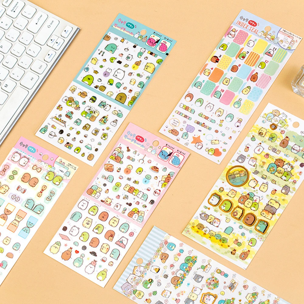 1 шт. Kawaii Мультфильм Sumikko Gurashi пуля журнал Декоративные Канцелярские наклейки