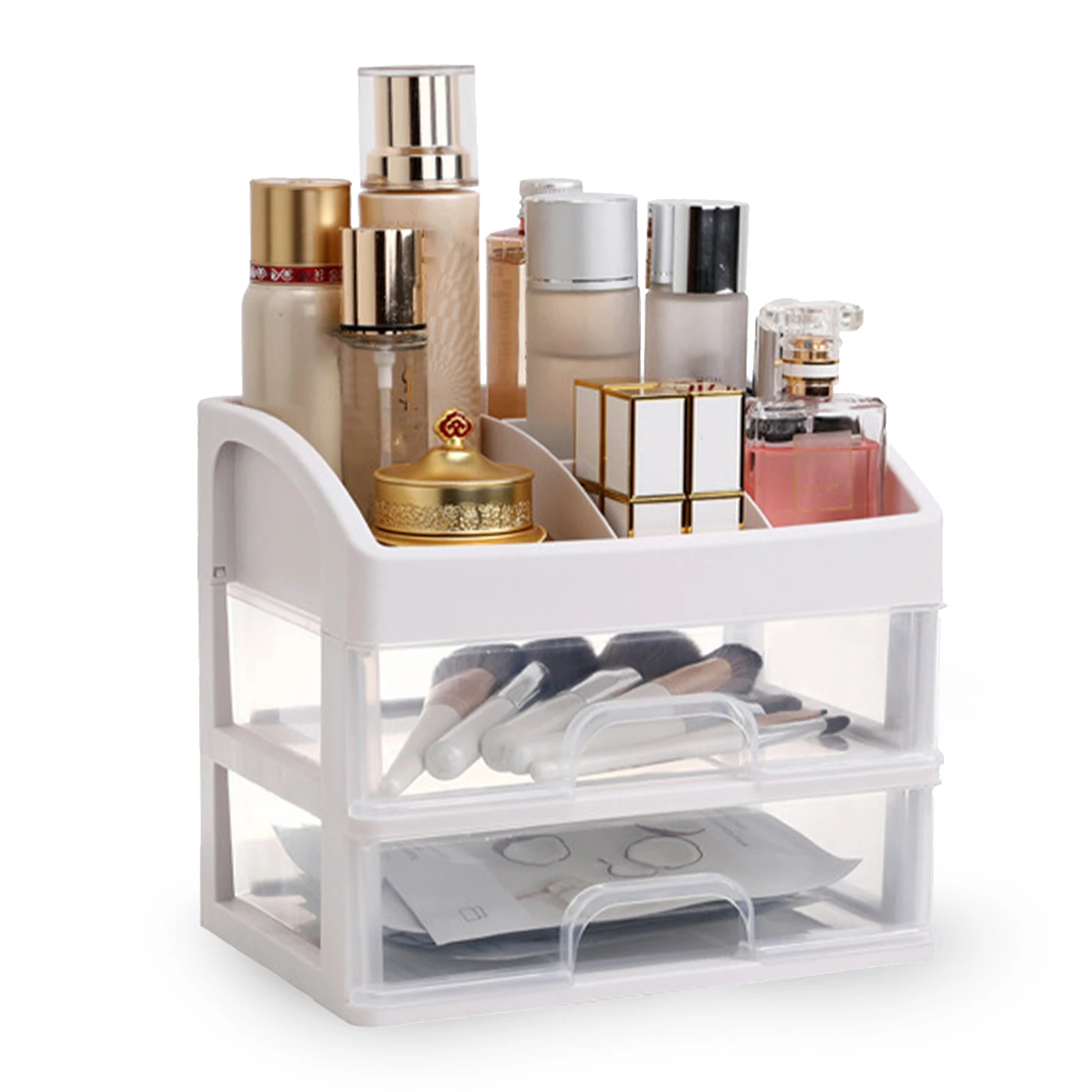 

Пластик макияж организатор ящик для хранения кистей для макияжа с выдвижным ящиком ватные палочки для хранения Чехол Escritori organizador de maquillaje